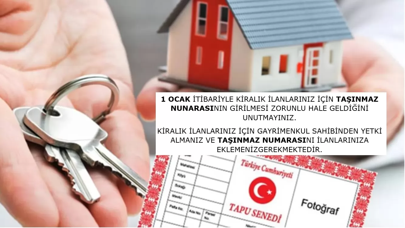 TAŞINMAZ NUMARASINI ALMAYI UNUTMAYIN.